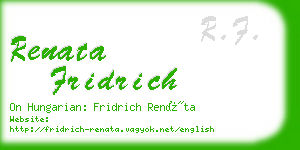 renata fridrich business card